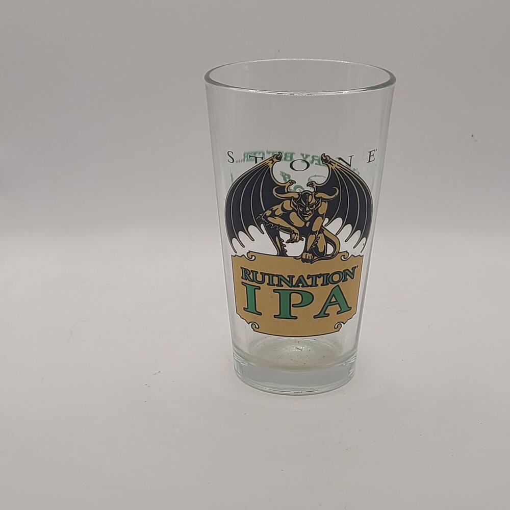 STONE RUINATION IPA Beer Pint Glass Bar I’m Very Bitter And I Like It